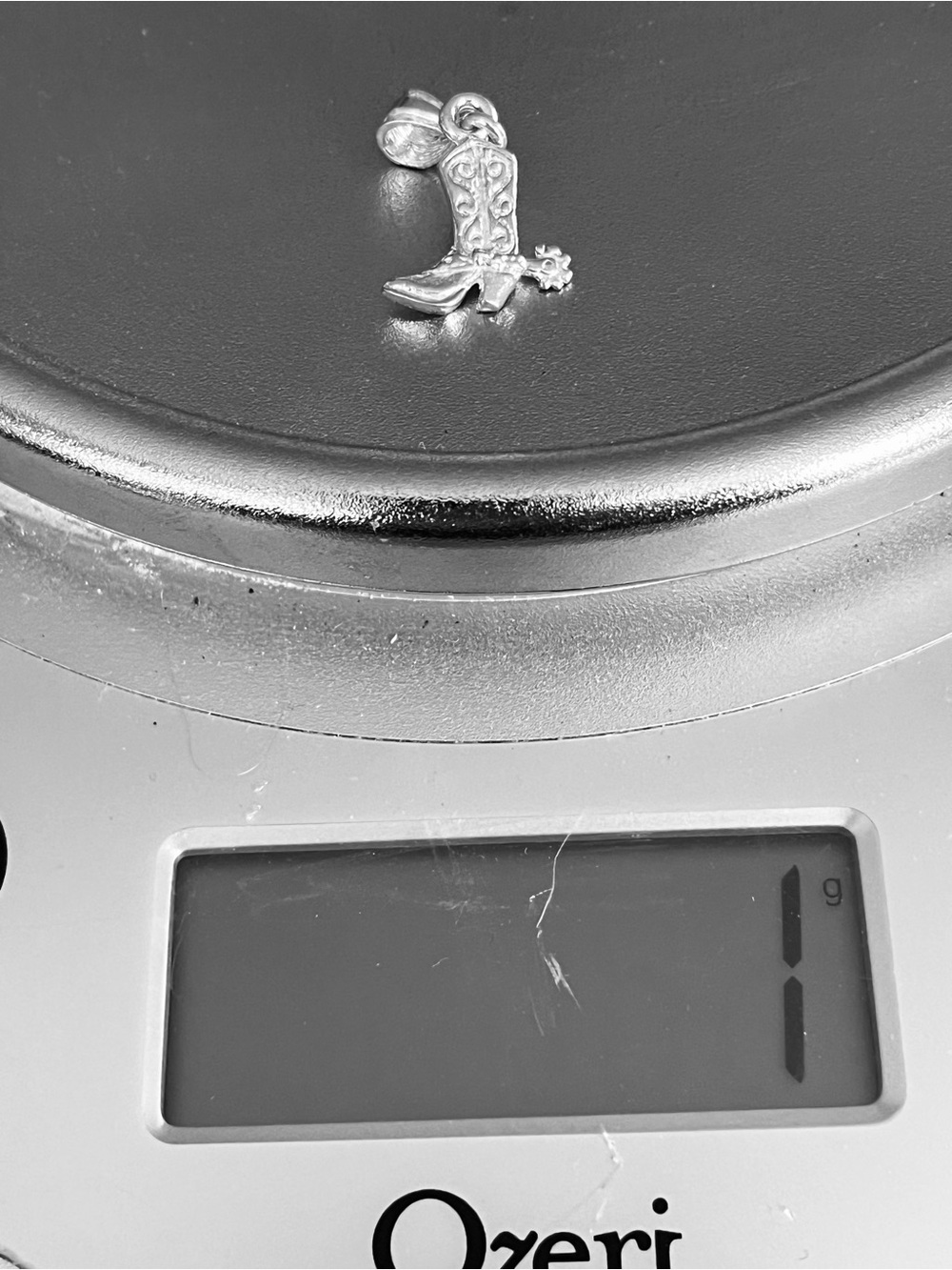 Sterling Silver Cowboy Boot Pendant Necklace Charm - Picture 8 of 10